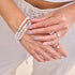 Rainbow White | Silver | Mermaid Glass Bead Bracelet